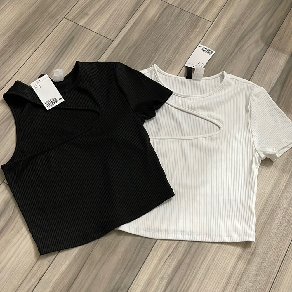 Bundle of cut out cropped tops/ brand new H&M